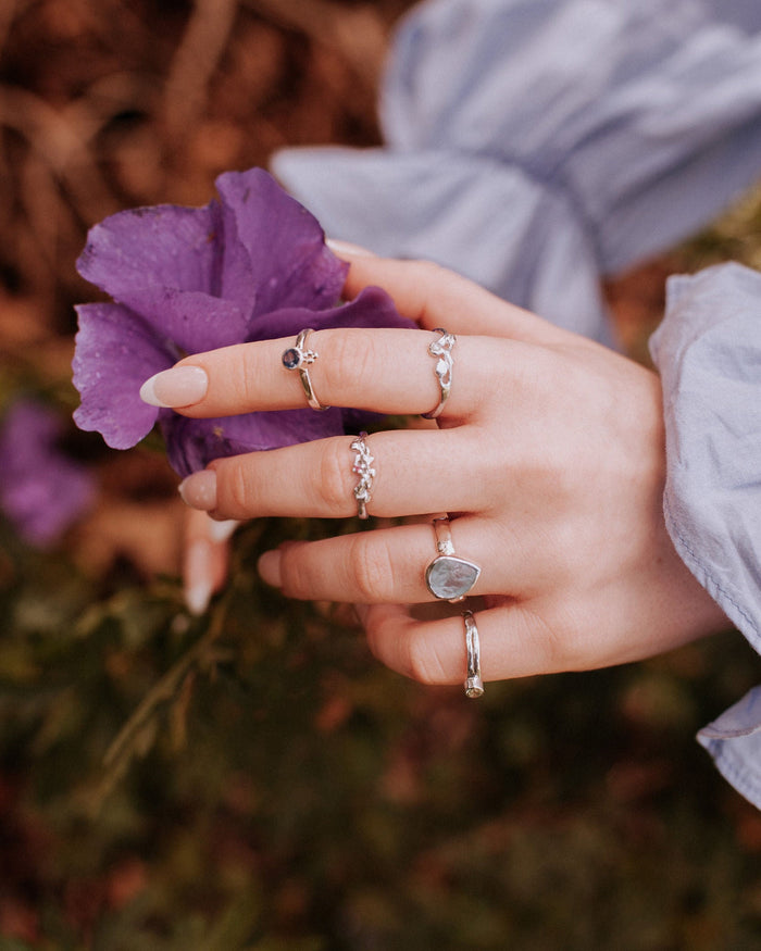Gemstone and Pearl ring collection