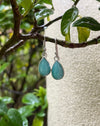Amazonite Drop Earrings - Aqua Amazonite - Kathy Sayce Jewellery