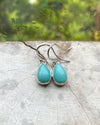 Amazonite Drop Earrings - Aqua Amazonite - Kathy Sayce Jewellery