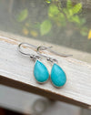 Amazonite Drop Earrings - Aqua Amazonite - Kathy Sayce Jewellery