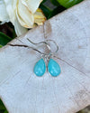 Amazonite Drop Earrings - Aqua Amazonite - Kathy Sayce Jewellery