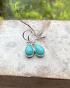 Amazonite Drop Earrings - Aqua Amazonite - Kathy Sayce Jewellery