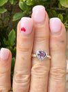 Amethyst Heart Ring - Sterling Silver - Kathy Sayce Jewellery