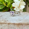 Amethyst Heart Ring - Sterling Silver - Kathy Sayce Jewellery