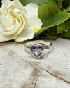 Amethyst Heart Ring - Sterling Silver - Kathy Sayce Jewellery