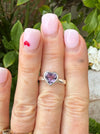 Amethyst Heart Ring - Sterling Silver - Kathy Sayce Jewellery