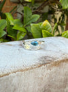 Angel Wing Ring with Blue Topaz - Natural Gemstone Jewellery in Sterling Silver - Kathy Sayce Jewellery