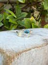 Angel Wing Ring with Blue Topaz - Natural Gemstone Jewellery in Sterling Silver - Kathy Sayce Jewellery