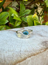Angel Wing Ring with Blue Topaz - Natural Gemstone Jewellery in Sterling Silver - Kathy Sayce Jewellery