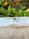 Angel Wing Ring with Blue Topaz - Natural Gemstone Jewellery in Sterling Silver - Kathy Sayce Jewellery