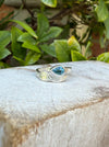 Angel Wing Ring with Blue Topaz - Natural Gemstone Jewellery in Sterling Silver - Kathy Sayce Jewellery