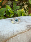 Angel Wing Ring with Blue Topaz - Natural Gemstone Jewellery in Sterling Silver - Kathy Sayce Jewellery