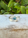 Angel Wing Ring with Blue Topaz - Natural Gemstone Jewellery in Sterling Silver - Kathy Sayce Jewellery