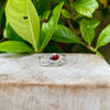 Angel Wing Ring with Garnet - Natural Gemstone Jewellery in Sterling Silver - Kathy Sayce Jewellery