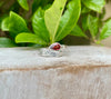 Angel Wing Ring with Garnet - Natural Gemstone Jewellery in Sterling Silver - Kathy Sayce Jewellery