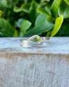 Angel Wing Ring with Green Peridot - Sterling Silver - Natural Gemstone Jewellery - Kathy Sayce Jewellery