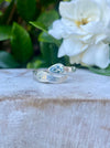 Angel Wing Ring with Light Blue Topaz - Natural Gemstone Jewellery in Sterling Silver - Kathy Sayce Jewellery