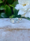 Angel Wing Ring with Light Blue Topaz - Natural Gemstone Jewellery in Sterling Silver - Kathy Sayce Jewellery