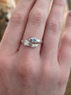 Angel Wing Ring with Light Blue Topaz - Natural Gemstone Jewellery in Sterling Silver - Kathy Sayce Jewellery