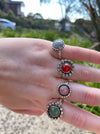 Carnelian Flower Ring - US size 6 1/2 - Kathy Sayce Jewellery