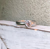Faceted Clear Cubic Zirconia with Sterling Silver Band - Size M 1/2 - Kathy Sayce Jewellery
