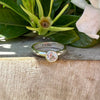 Faceted Clear CZ with Sterling Silver Band - Kathy Sayce Jewellery