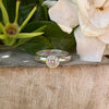 Faceted Clear CZ with Sterling Silver Band - Kathy Sayce Jewellery