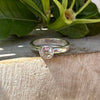 Faceted Clear CZ with Sterling Silver Band - Kathy Sayce Jewellery