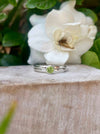 Faceted Peridot Gemstone Ring in Sterling Silver – Split Band Design - Kathy Sayce Jewellery