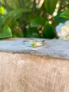 Faceted Peridot Gemstone Ring in Sterling Silver – Split Band Design - Kathy Sayce Jewellery