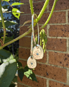 Flower Hoop Earrings with Medium Blue Sapphires - Sterling Silver - Kathy Sayce Jewellery