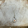 Flower Pendant with Orange Sapphire - Sterling Silver Chain - Kathy Sayce Jewellery