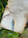 Flower Pendant with Sapphires - Sterling Silver Chain - Kathy Sayce Jewellery
