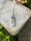 Flower Pendant with Sapphires - Sterling Silver Chain - Kathy Sayce Jewellery