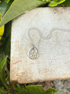 Flower Pendant with Yellow Sapphire - Sterling Silver Chain - Kathy Sayce Jewellery