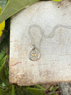 Flower Pendant with Yellow Sapphire - Sterling Silver Chain - Kathy Sayce Jewellery