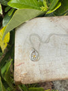 Flower Pendant with Yellow Sapphire - Sterling Silver Chain - Kathy Sayce Jewellery