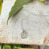 Flower Pendant with Yellow Sapphire - Sterling Silver Chain - Kathy Sayce Jewellery
