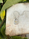 Flower Pendant with Yellow Sapphire - Sterling Silver Chain - Kathy Sayce Jewellery