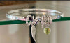 Gemstone Hearts and Angel Wing Charm Bangle – Personalised Sterling Silver Bracelet – Made to Order - Kathy Sayce Jewellery