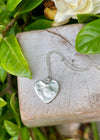 Hammered Sterling Silver Heart Necklace – Textured Pendant on Silver Chain - Kathy Sayce Jewellery