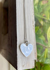 Hammered Sterling Silver Heart Necklace – Textured Pendant on Silver Chain - Kathy Sayce Jewellery
