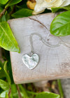 Hammered Sterling Silver Heart Necklace – Textured Pendant on Silver Chain - Kathy Sayce Jewellery