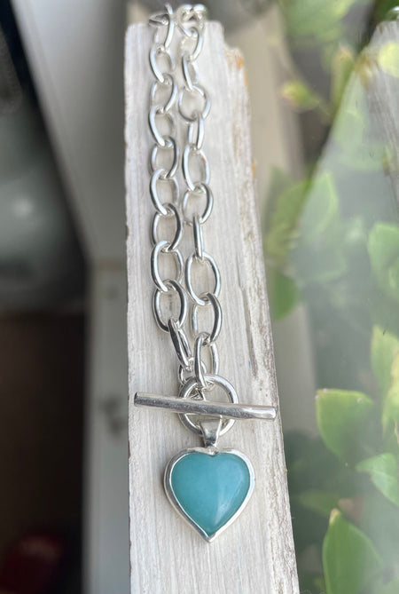 Handcrafted Aventurine Heart Charm Bracelet - Sterling Silver Chain Jewellery - Kathy Sayce Jewellery