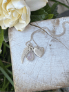 ‘Hearts and Angels’ Necklace - Silver Heart & Rose Quartz Cluster Pendant - Kathy Sayce Jewellery