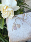‘Hearts and Angels’ Necklace - Silver Heart & Rose Quartz Cluster Pendant - Kathy Sayce Jewellery