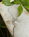Hearts and Angels Necklace - Silver Heart & Rose Quartz Cluster Pendant - Kathy Sayce Jewellery