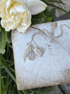 ‘Hearts and Angels’ Necklace - Silver Heart & Rose Quartz Cluster Pendant - Kathy Sayce Jewellery