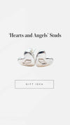 'Hearts and Angels' Stud Earrings - Kathy Sayce Jewellery