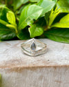 Labradorite Split Band Ring – Handcrafted Sterling Silver Gemstone Ring - Kathy Sayce Jewellery
